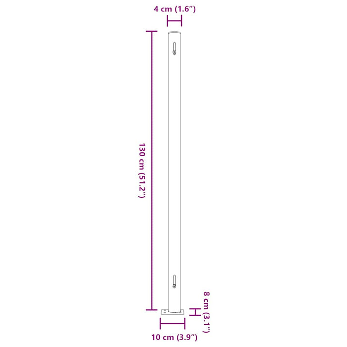 Copertină laterală retractabilă de terasă, gri, 220x500 cm - WALTI WALTI