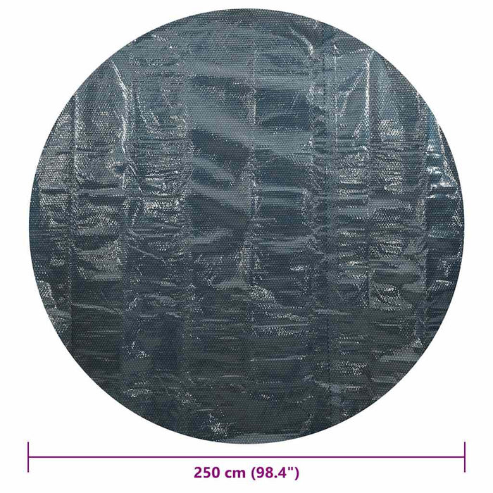 Folie solară plutitoare piscină, negru/albastru, 250 cm, PE - WALTI WALTI
