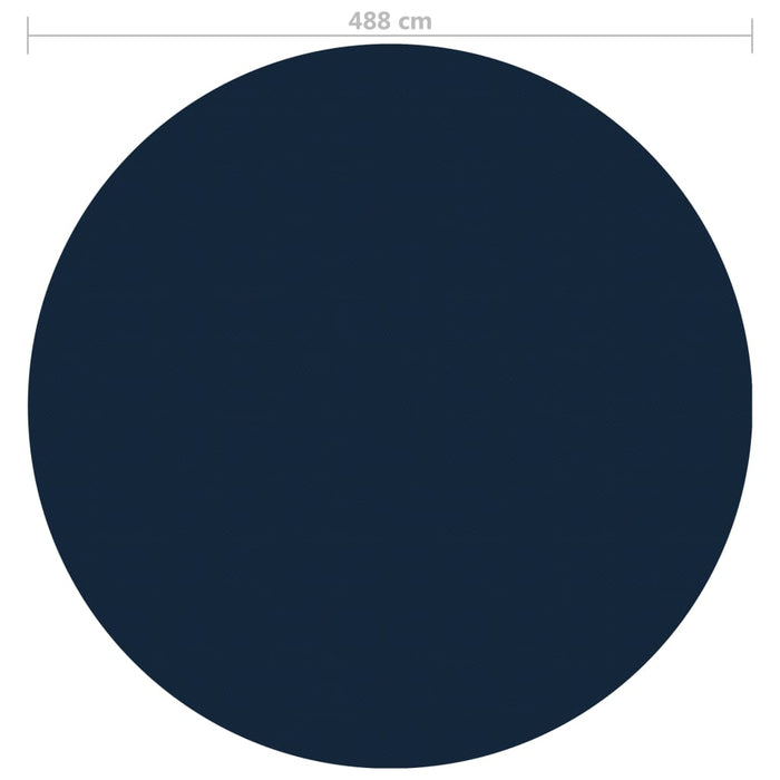 Folie solară plutitoare piscină, negru/albastru, 488 cm, PE WALTI