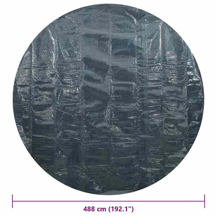 Folie solară plutitoare piscină, negru/albastru, 488 cm, PE - WALTI WALTI