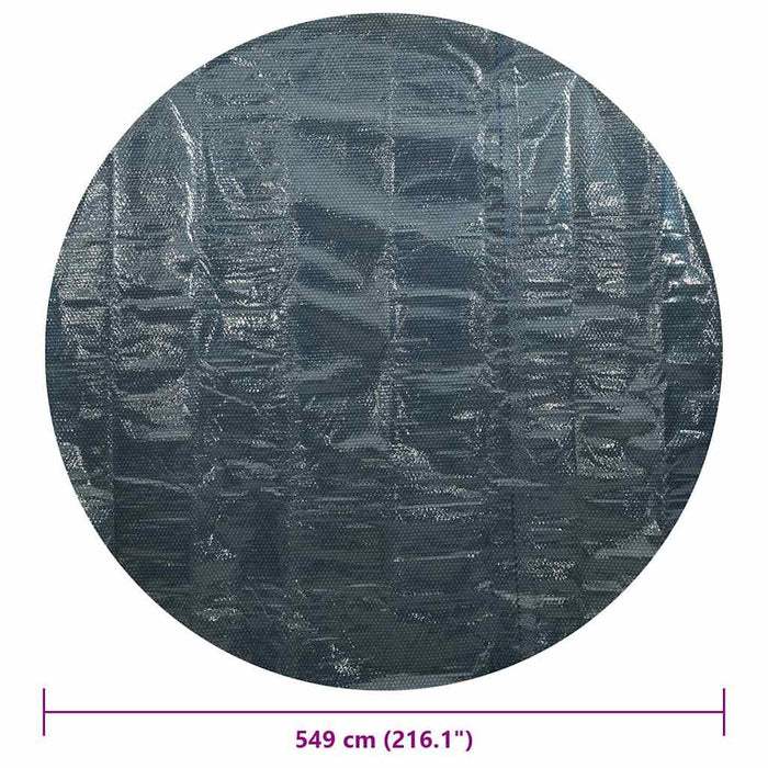 Folie solară plutitoare piscină, negru/albastru, 549 cm, PE - WALTI WALTI