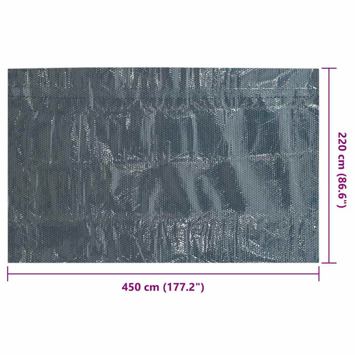 Folie solară plutitoare piscină, negru/albastru, 450x220, PE - WALTI WALTI