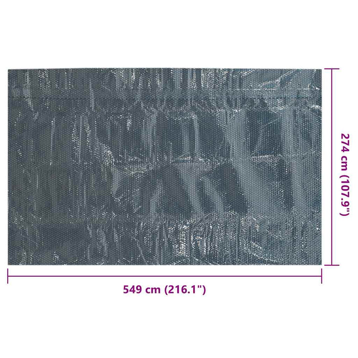Folie solară piscină, plutitoare, negru/albastru 549x274 cm PE - WALTI WALTI