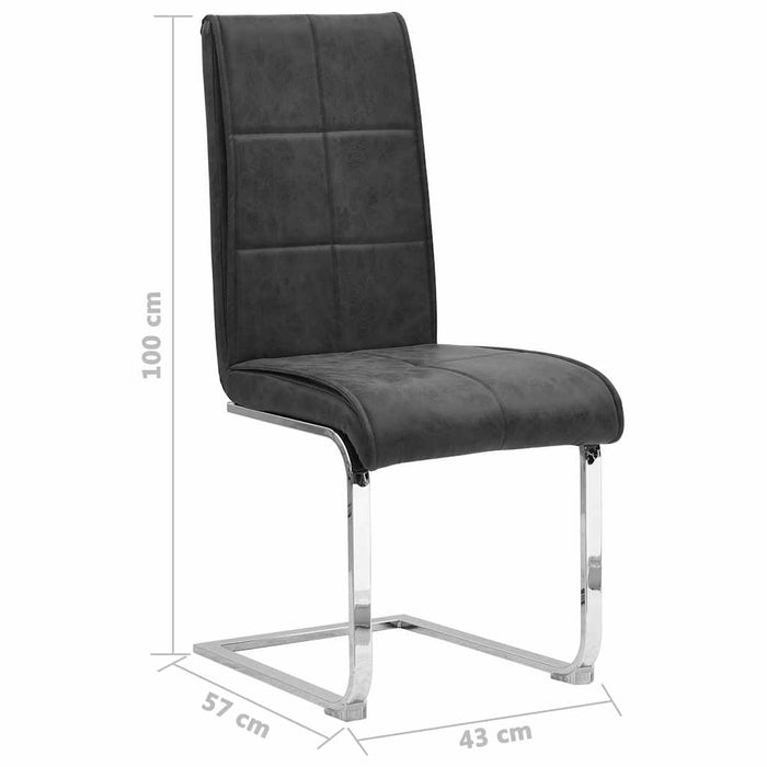 Scaune de bucătărie consolă, 2 buc., negru, piele ecologică WALTI