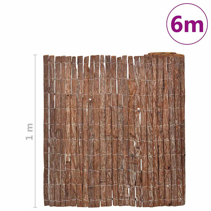 Gard din scoarță de copac Maro 100 x 600 cm Cortex - WALTI WALTI