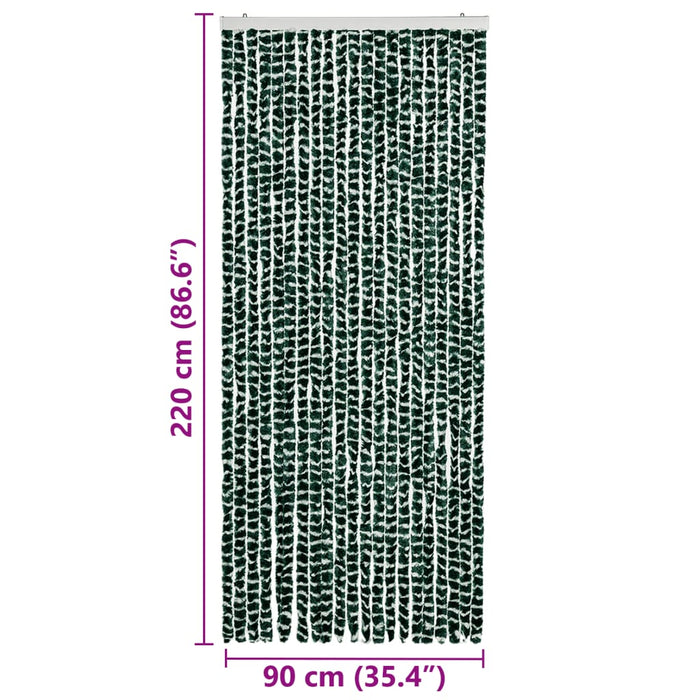 Perdea pentru insecte, verde și alb, 90 x 220 cm, chenille - WALTI WALTI
