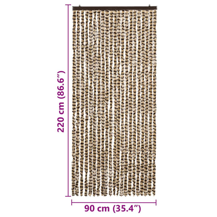 Perdea pentru insecte, bej și maro, 90 x 220 cm, chenille - WALTI WALTI