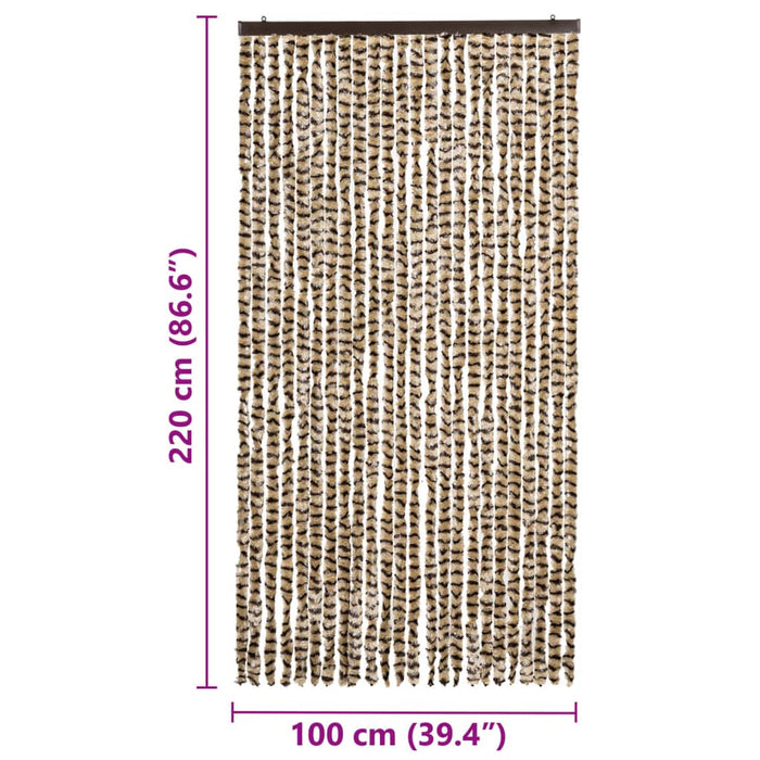 Perdea pentru insecte, bej și maro, 100 x 220 cm, chenille - WALTI WALTI