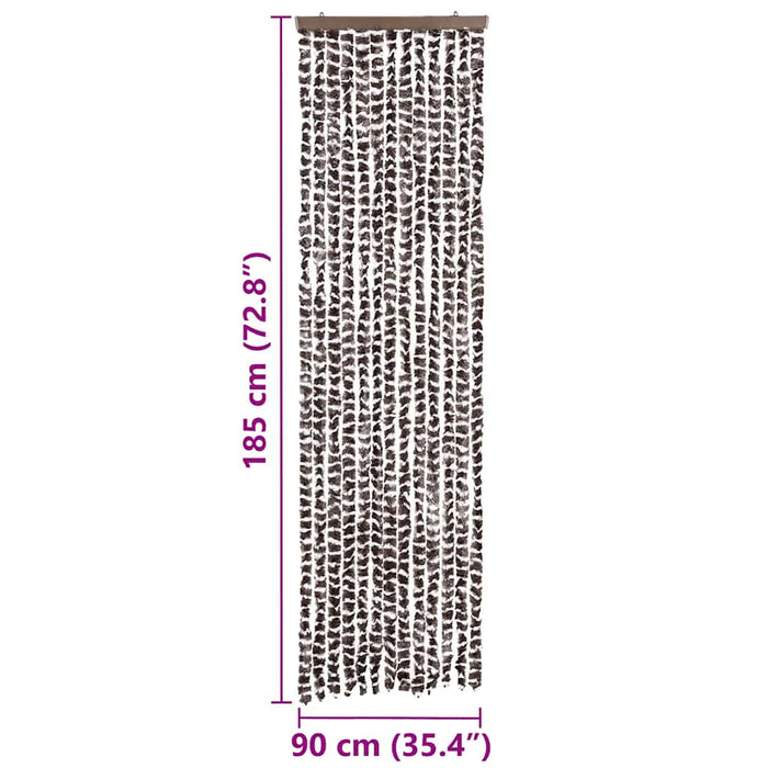 Perdea pentru insecte, maro și alb, 56 x 185 cm, chenille - WALTI WALTI