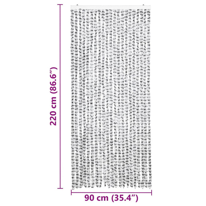 Perdea pentru insecte, gri deschis și închis 90x220 cm chenille - WALTI WALTI