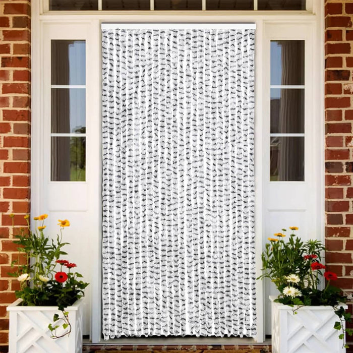 Perdea insecte, gri deschis & gri închis, 100x220 cm, chenille - WALTI WALTI