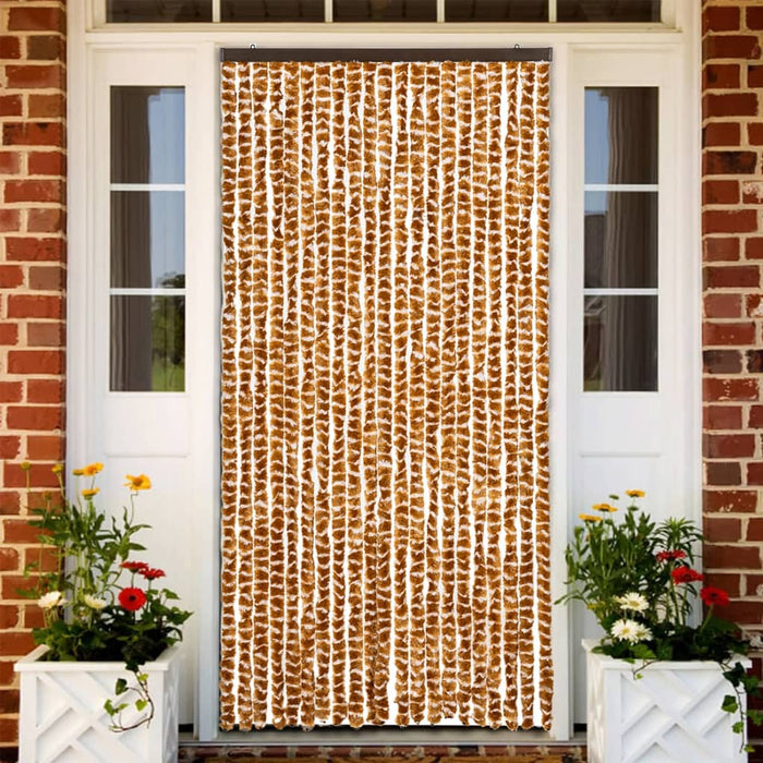 Perdea pentru insecte, ocru și alb, 90 x 220 cm, chenille - WALTI WALTI