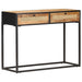 Masă consolă 100x35x75 cm lemn mango nefinisat/trestie naturală - WALTI WALTI