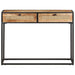 Masă consolă 100x35x75 cm lemn mango nefinisat/trestie naturală - WALTI WALTI