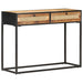 Masă consolă 100x35x75 cm lemn mango nefinisat/trestie naturală - WALTI WALTI