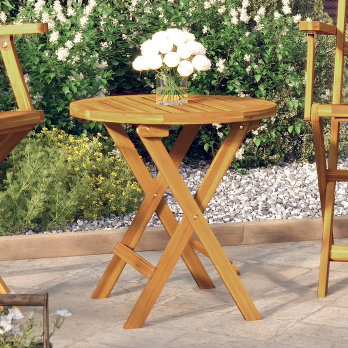 Masă de bistro, Ø46x47 cm, lemn masiv de acacia - WALTI WALTI