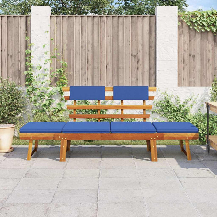 Bancă de grădină cu perne 2-în-1, 190 cm, lemn masiv acacia - WALTI WALTI