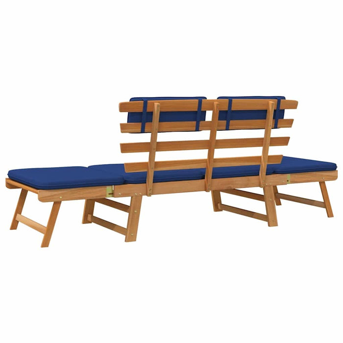 Bancă de grădină cu perne 2-în-1, 190 cm, lemn masiv acacia - WALTI WALTI