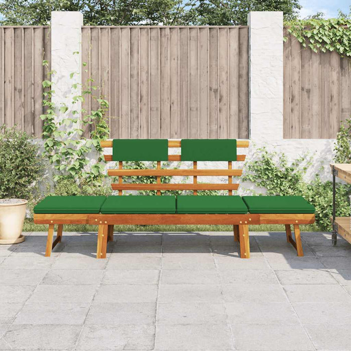 Bancă de grădină cu perne 2-în-1, 190 cm, lemn masiv acacia - WALTI WALTI