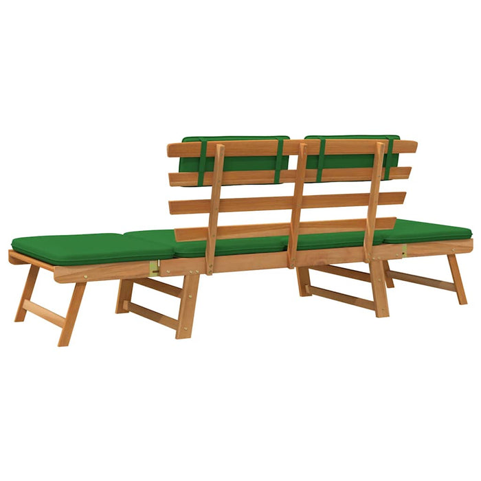 Bancă de grădină cu perne 2-în-1, 190 cm, lemn masiv acacia - WALTI WALTI
