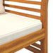 Set mobilier grădină cu perne alb crem, 2 piese, lemn masiv - WALTI WALTI