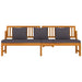 Pat de zi cu perne gri, 200x60x75 cm, lemn masiv de acacia - WALTI WALTI