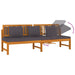 Pat de zi cu perne gri, 200x60x75 cm, lemn masiv de acacia - WALTI WALTI