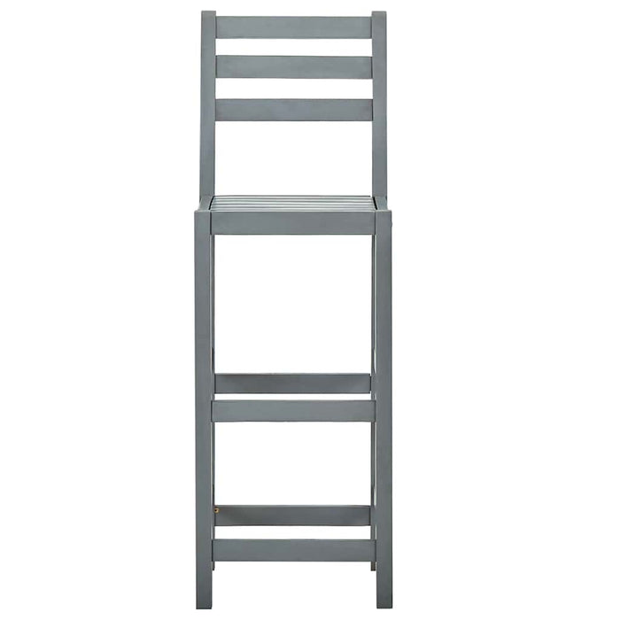 Scaune de bar, 4 buc., gri, lemn masiv de acacia - WALTI WALTI