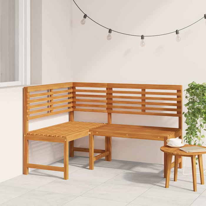Bancă de colț pentru grădină, 140 cm, lemn masiv de acacia WALTI