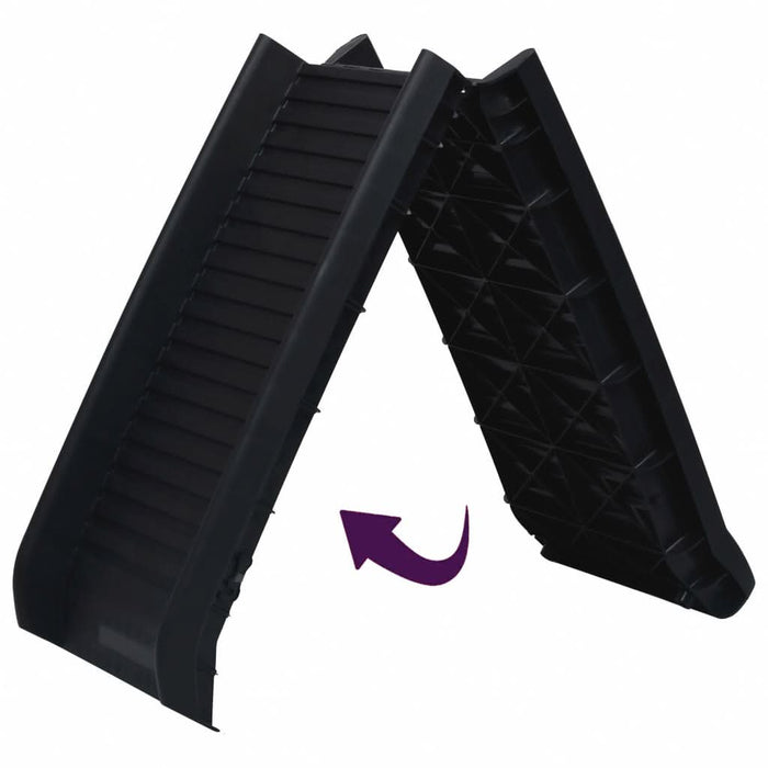 Rampă pentru câini pliabilă, negru, 155,5 x 40 x 15,5 cm - WALTI WALTI