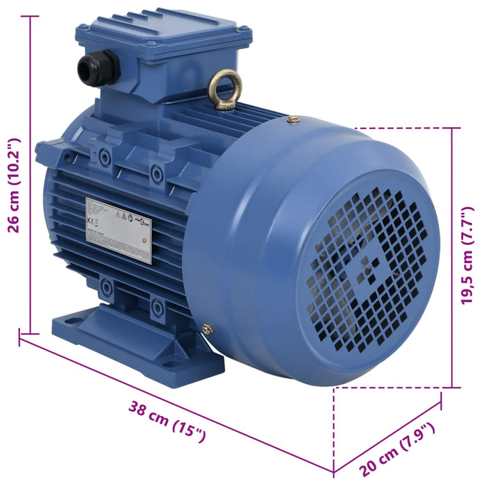 Motor electric trifazic aluminiu 3kW/4CP 2 poli 2840 RPM - WALTI WALTI