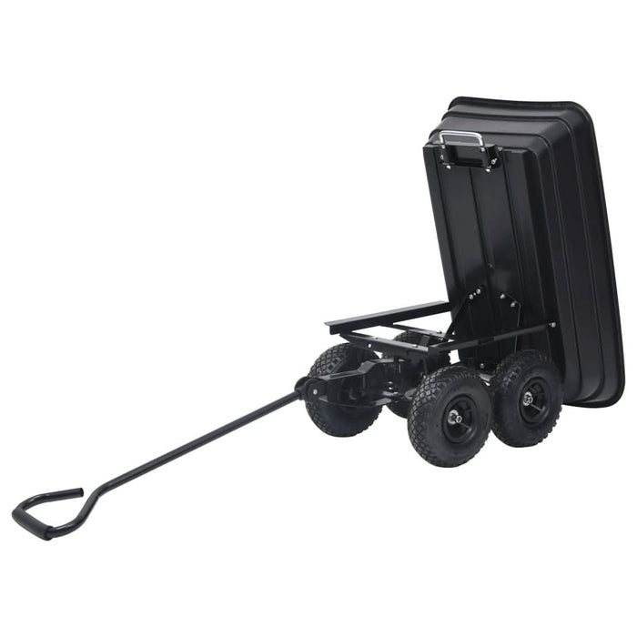Cărucior manual de grădină basculabil, negru, 300 kg, 75 L - WALTI WALTI