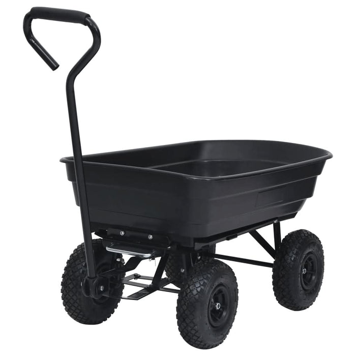 Cărucior manual de grădină basculabil, negru, 300 kg, 75 L - WALTI WALTI