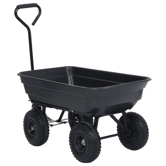 Cărucior manual de grădină basculabil, negru, 300 kg, 75 L - WALTI WALTI