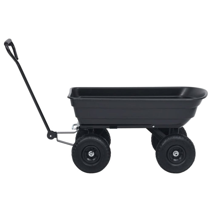 Cărucior manual de grădină basculabil, negru, 300 kg, 75 L - WALTI WALTI