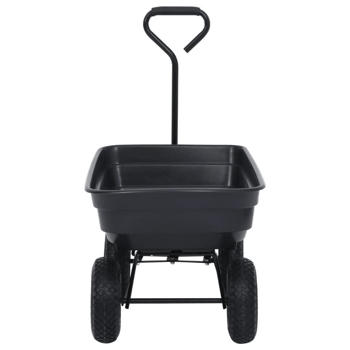 Cărucior manual de grădină basculabil, negru, 300 kg, 75 L - WALTI WALTI