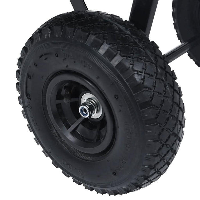 Cărucior manual de grădină basculabil, negru, 300 kg, 75 L - WALTI WALTI