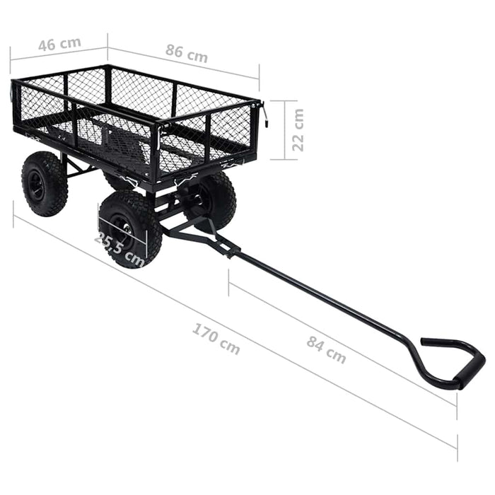 Cărucior manual de grădină, negru, 250 kg - WALTI WALTI