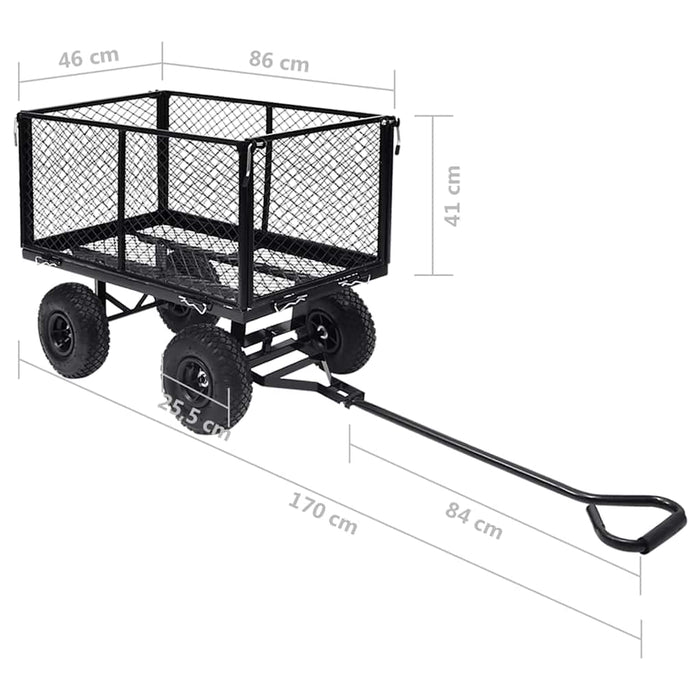 Cărucior manual de grădină, negru, 350 kg - WALTI WALTI