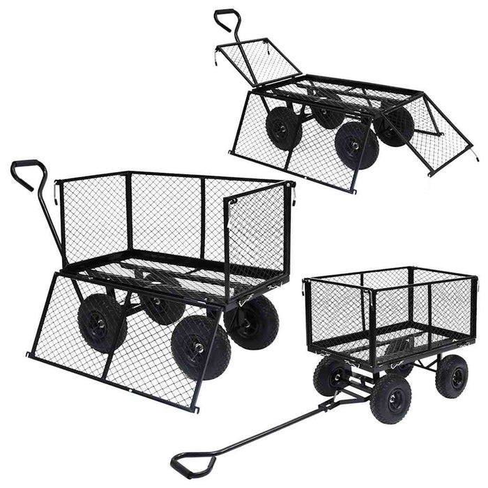 Cărucior manual de grădină, negru, 350 kg - WALTI WALTI