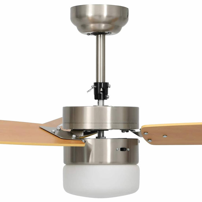 Ventilator tavan cu iluminare/telecomandă, maro deschis, 108 cm WALTI
