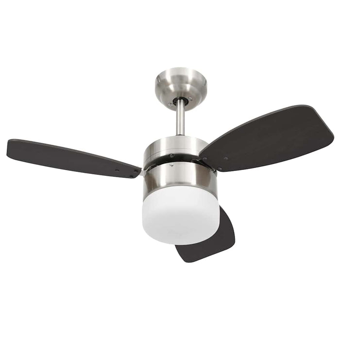 Ventilator tavan cu iluminare/telecomandă, maro închis, 76 cm - WALTI WALTI