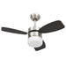 Ventilator tavan cu iluminare/telecomandă, maro închis, 76 cm - WALTI WALTI