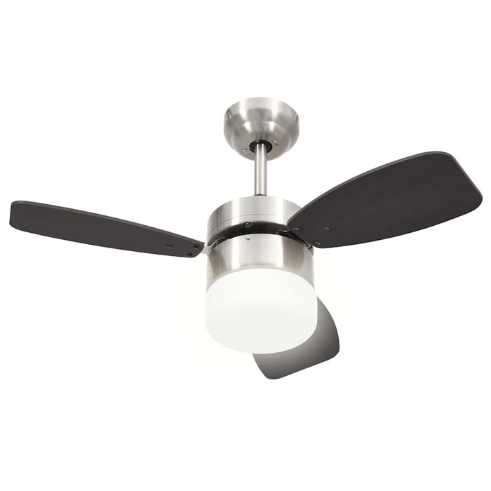 Ventilator tavan cu iluminare/telecomandă, maro închis, 76 cm - WALTI WALTI
