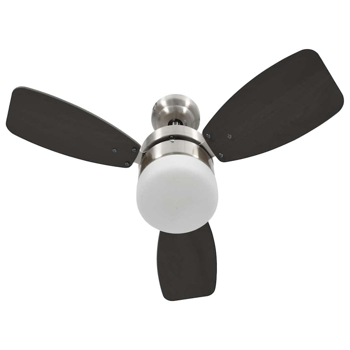 Ventilator tavan cu iluminare/telecomandă, maro închis, 76 cm - WALTI WALTI