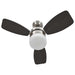 Ventilator tavan cu iluminare/telecomandă, maro închis, 76 cm - WALTI WALTI