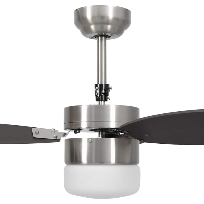 Ventilator tavan cu iluminare/telecomandă, maro închis, 76 cm - WALTI WALTI