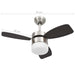Ventilator tavan cu iluminare/telecomandă, maro închis, 76 cm - WALTI WALTI