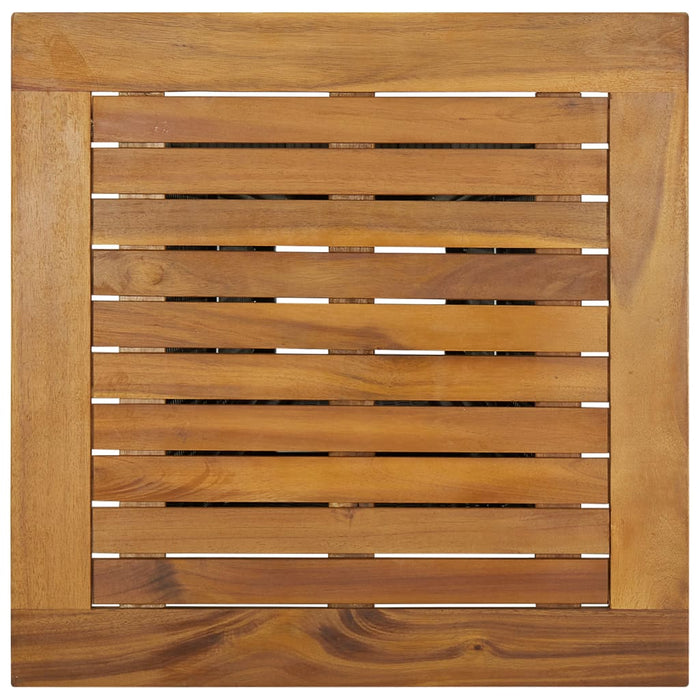 Masă de bar, gri, 60x60x110 cm, poliratan și lemn masiv acacia WALTI