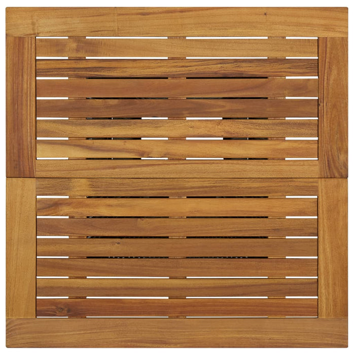 Masă de bar, negru, 80x80x110 cm, poliratan/lemn masiv acacia WALTI